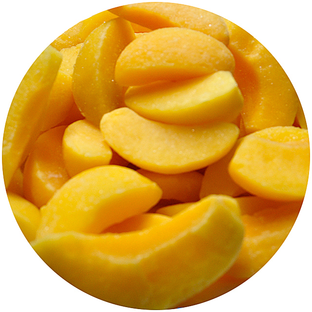 Mitades & cortadas en cubitos de melocotón amarillo congeladas